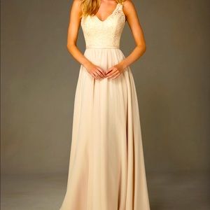Bridesmaid Dress - Morilee beaded bodice floor gown.